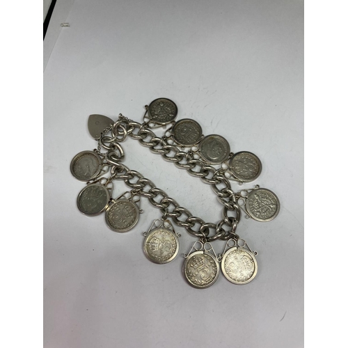 623 - A SILVER JOEY CHARM BRACELET