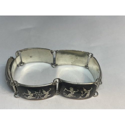 679 - TWO SIAM SILVER 925 BRACELETS GROSS WEIGHT 44 GRAMS