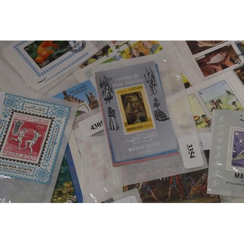 866 - A COLLECTION OF STAMPS ON MINIATURE SHEETS