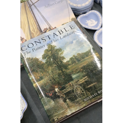 967 - FOUR HARDBACK ART THEMED BOOKS TO INCLUDE CONSTABLE, AELBERT CUYP, A DAY IN THE COUNTRY AND CAMILLE ... 