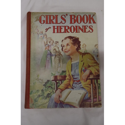 984 - TWO VINTAGE HARDBACK CHILDREN'S BOOKS, 'THE GIRL'S BOOK OF HEROINES' AND 'LAMB'S TALES FROM SHAKESPE... 