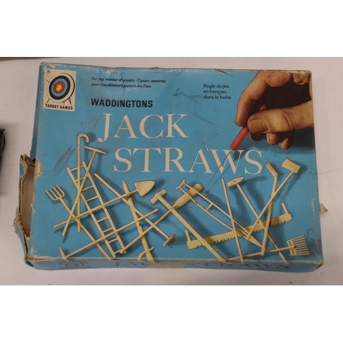 986 - FOUR DIE-CAST ADVERTISING VANS PLUS A WADDINGTON'S JACK STRAWS GAME