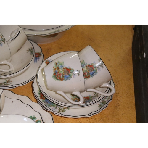 1040 - A MYOTT STAFFORDSHIRE DINNER SERVICE TO INCLUDE TUREENS, BOWLS, SAUCE BOAT, PLATES, ETC.,