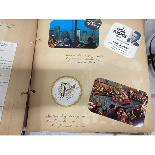 1127 - THREE SCRAPBOOKS FROM 1964 - 1966 MADE BY UK TOURISTS IN NORTH AMERICA