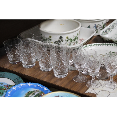 1291A - VARIOUS CUT GLASS TO INCLUDE TUMBLERS