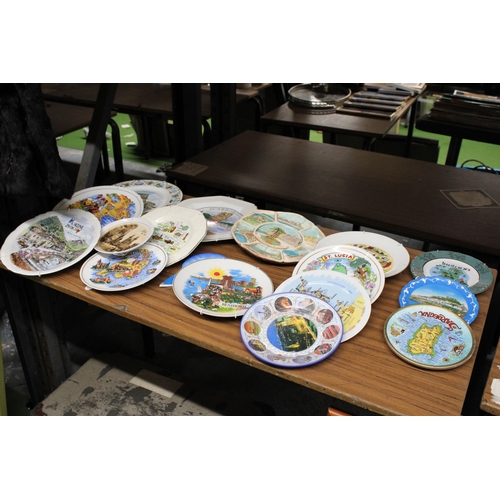 1292A - A COLLECTION OF TOURIST CABINET PLATES - 17 IN TOTAL