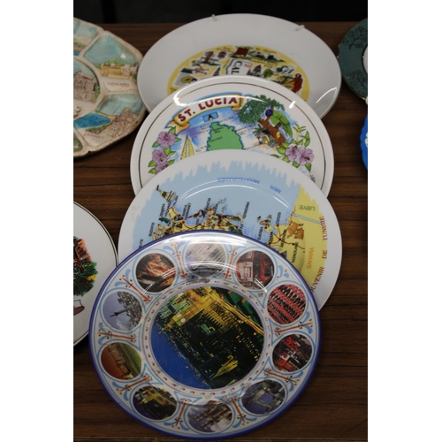 1292A - A COLLECTION OF TOURIST CABINET PLATES - 17 IN TOTAL