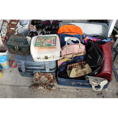 1972 - A LARGE ASSORTMENT OF BAGS AND SUITCASES ETC