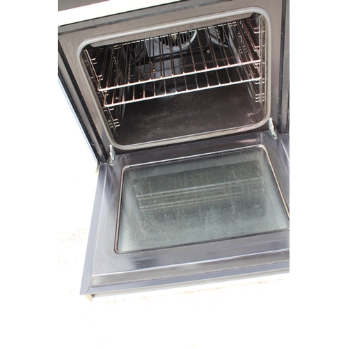 2327 - A CHROME AND BLACK BAUMATIC INTERGRATED DOUBLE OVEN