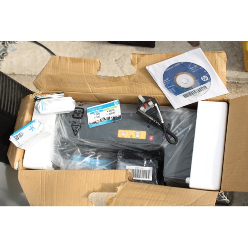 2438 - THREE BOXED ELECTRICAL ITEMS TO INCLUDE, 1020W ROUTER, A GEORGE FOREMAN, ETC