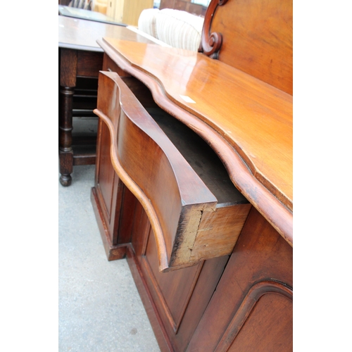 2653 - A VICTORIAN MAHOGANY THREE DOOR CHIFFONIER 60