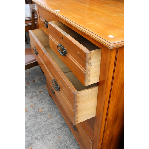 2661 - A LATE VICTORIAN SATINWOOD CHEST OF TWO SHORT AND THREE LONG DRAWERS 41