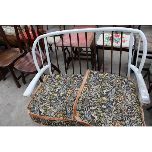 2670 - A SHABBY CHIC COTTAGE TWO SEATER SETTEE