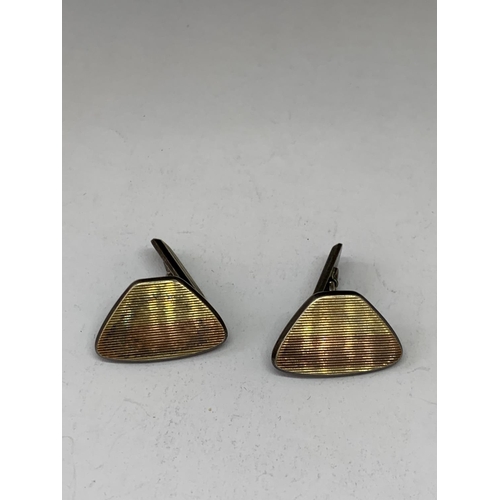 588 - A PAIR OF DANISH SILVER CUFFLINKS