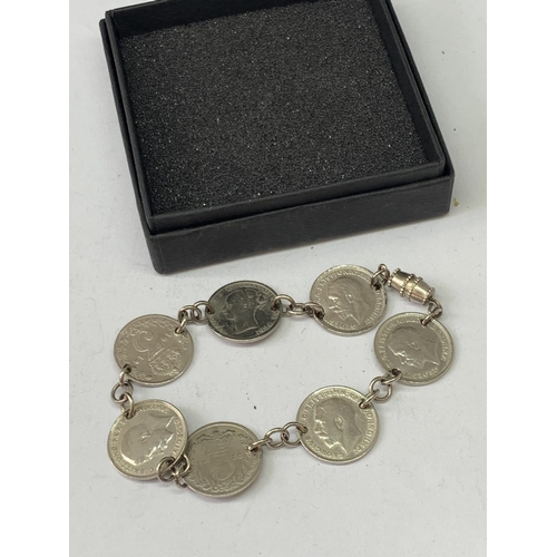 598 - A SILVER JOEY BRACELET IN A PRESENTATION BOX