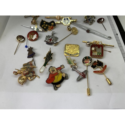 601 - A QUANTITY OF VARIOUS PIN BROOCHES