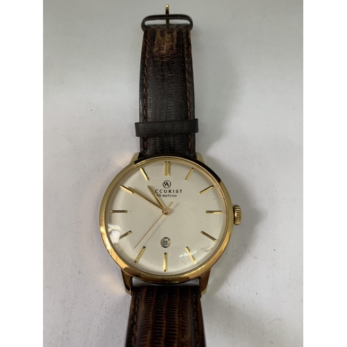 602 - AN ACCURIST WRIST WATCH SEEN WORKING BUT NO WARRANTY