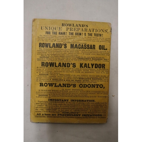 14 - A BRADSHAWS MONTHLY RAILWAY GUIDE DATED FEBRUARY 1845, PAPERBACK VERSION AND A FOLD OUT RAILWAY MAP