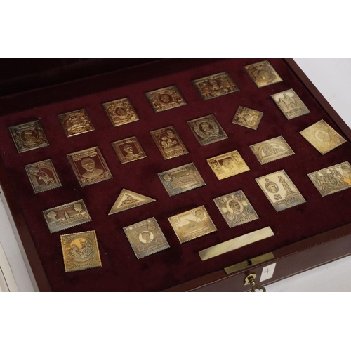 330 - A UNIQUE OPPORTUNITY TO AQUIRE “THE EMPIRE COLLECTION” . THE COLLECTION OF 25 GOLD PLATED , SOLID SI... 