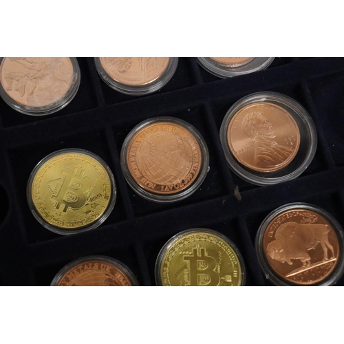 336 - A CASE CONTAINING 11 USA LARGE COPPER COINS, EACH ENCAPSULATED