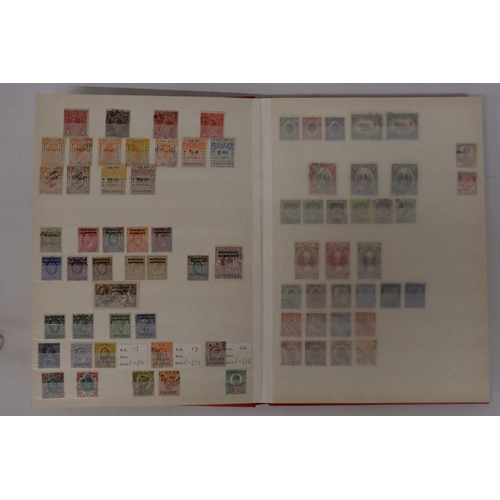 337 - THE RED COMPASS STOCKBOOK HOUSING AN ECLECTIC COLLECTION OF GB AND BRITISH COMMONWEALTH MINT AND USE... 