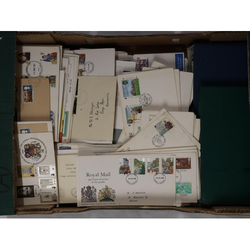 377 - A CARTON CONTAINING AN ACCUMULATION OF GB FIRST DAY COVERS