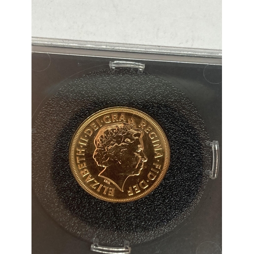 350 - A CASED UNCIRCULATED GOLD SOVEREIGN DATED 2018