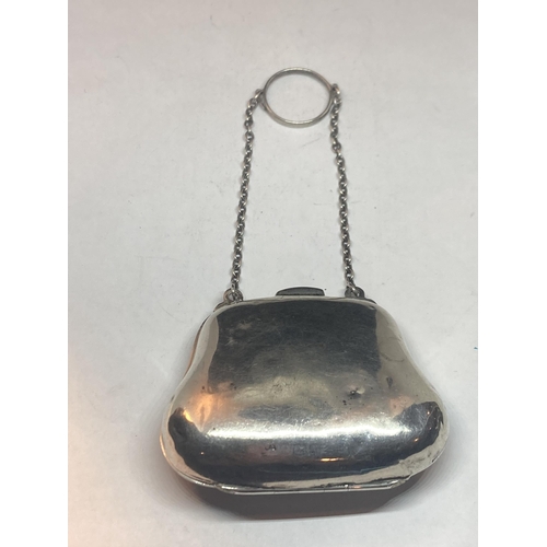 609 - A HALLMARKED BIRMINGHAM SILVER PURSE