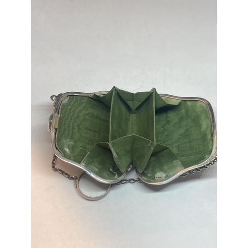 609 - A HALLMARKED BIRMINGHAM SILVER PURSE