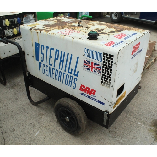 130 - STEPHILL GENSET 6KVA (EX HIRE)  + VAT