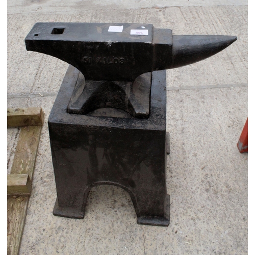 142 - ORIGINAL ANVIL AND STAND  + VAT