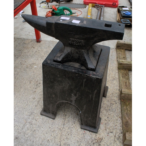 142 - ORIGINAL ANVIL AND STAND  + VAT