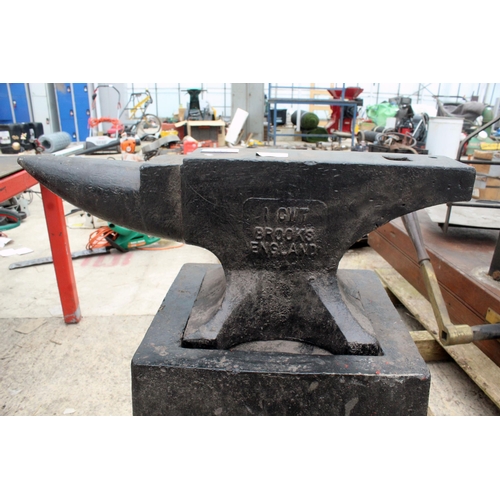 142 - ORIGINAL ANVIL AND STAND  + VAT