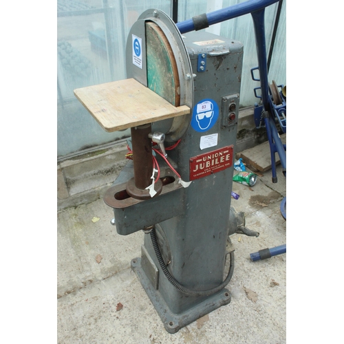 83 - UNION JUBILEE DISC SANDER UNTESTED NO VAT