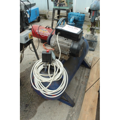 90 - AIR COMPRESSOR 230V SINGLE PHASE 16 AMP FULL WORKING ORDER  NO VAT