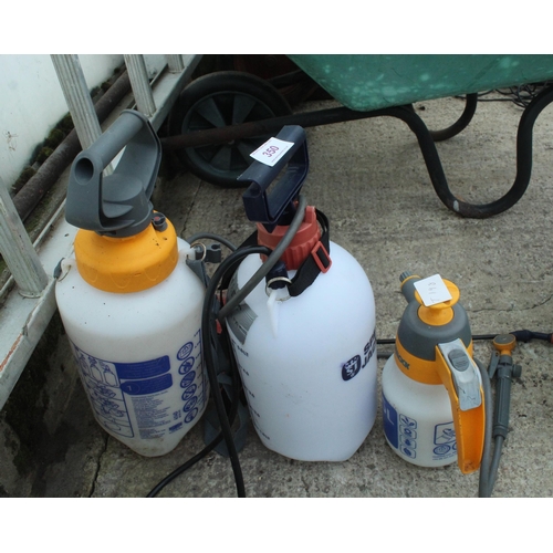 350 - 3 BOTTLE SPRAYERS  NO VAT