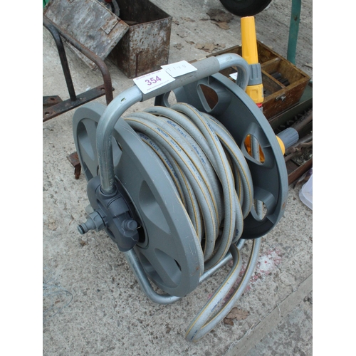 354 - HOSE PIPE AND REEL  NO VAT