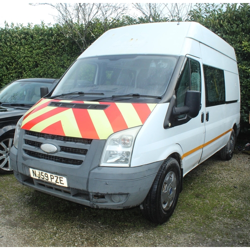 186 - FORD TRANSIT WELFARE VAN NJ59PZE + VAT WHILST ALL DESCRIPTIONS ARE GIVEN IN GOOD FAITH ALL LOTS ARE ... 