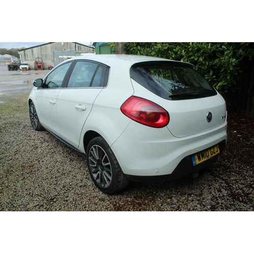 189 - FIAT BRAVO ACTIVE  1400CC REG: WM10 GZJ  5 DOOR HATCHBACK WHITE  FIRST REG; 2010
MOT JUNE 2024 APPRO... 