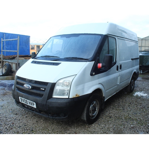 191 - FORD TRANSIT 85 T280S FWD PANEL VAN BV08HVP FIRST REG 1/3/08 MOT 22/11/24 RUNS DRIVES NEW TURBO CART... 