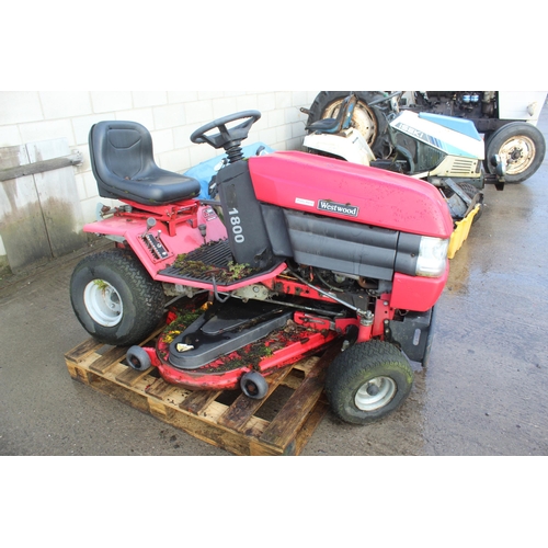 207 - WESTWOOD 1800 RIDE ON MOWER NO VAT