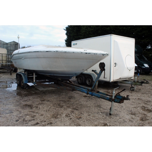 210 - 1991 SEARAY 220 WITH MERCRUISER V8/5.7 BRAVO DRIVE WITH SPEED BOAT/TRAILER NO VAT