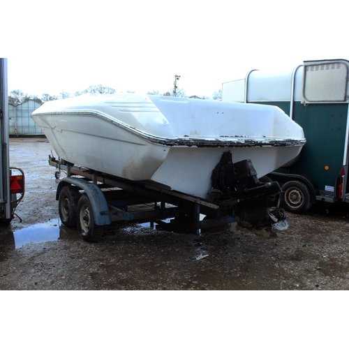 210 - 1991 SEARAY 220 WITH MERCRUISER V8/5.7 BRAVO DRIVE WITH SPEED BOAT/TRAILER NO VAT