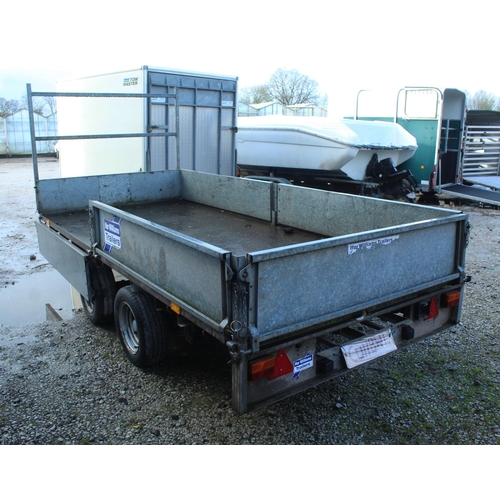 227 - IFOR WILLIAMS LM125G TWIN AXLE DROP SIDE TRAILER + VAT