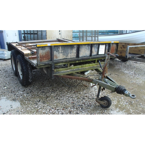 230 - IFOR WILLIAMS 3.5 TON TWIN AXLE TRAILER PLATE ON THE CHASSIS NO VAT