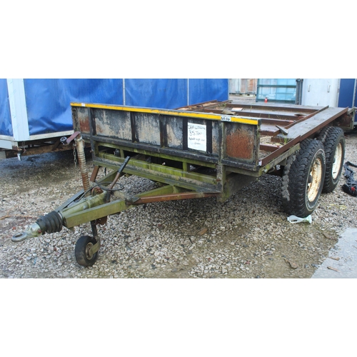 230 - IFOR WILLIAMS 3.5 TON TWIN AXLE TRAILER PLATE ON THE CHASSIS NO VAT