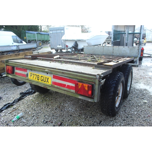 230 - IFOR WILLIAMS 3.5 TON TWIN AXLE TRAILER PLATE ON THE CHASSIS NO VAT