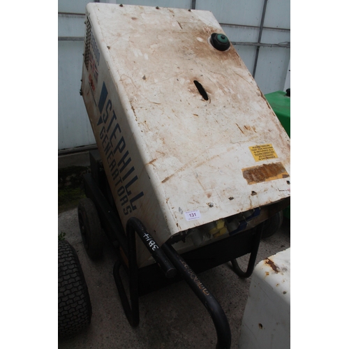 131 - STEPHILL GENSET 6KVA (EX HIRE)  + VAT