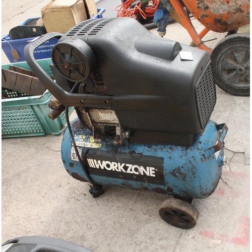 1491 - WORKZONE BLUE COMPRESSOR  NO VAT