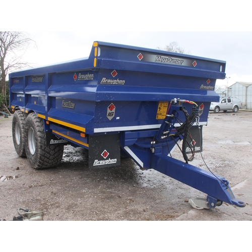 211 - 2022 BROUGHAN 16 TONNE HIGH SPEED  MEGA DUMPER HYDRAULIC FAST TOW TRAILER LIKE NEW + VAT